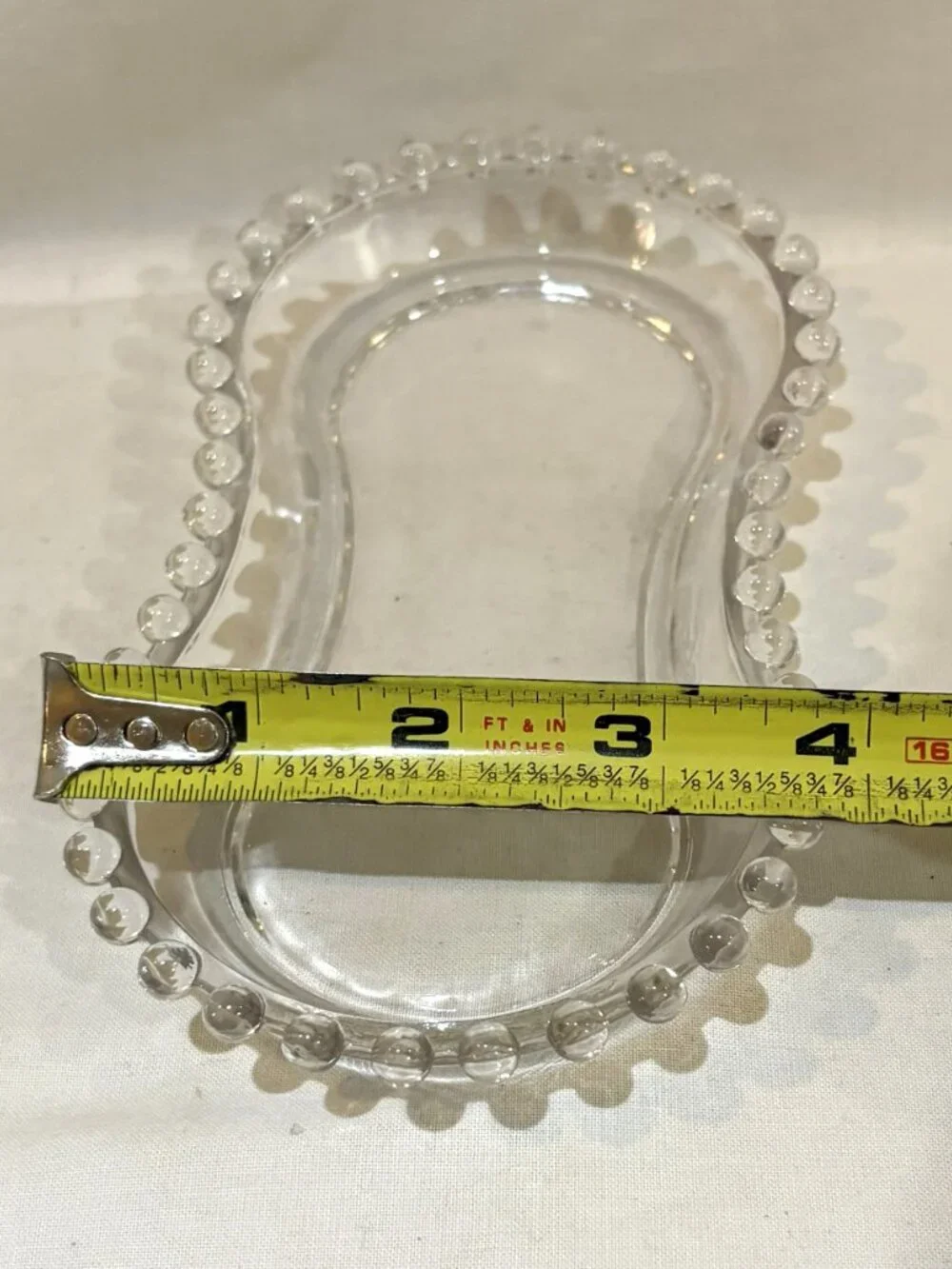 Imperial Clear Glass Candlewick Tray for Creamer Sugar Tray ONLY